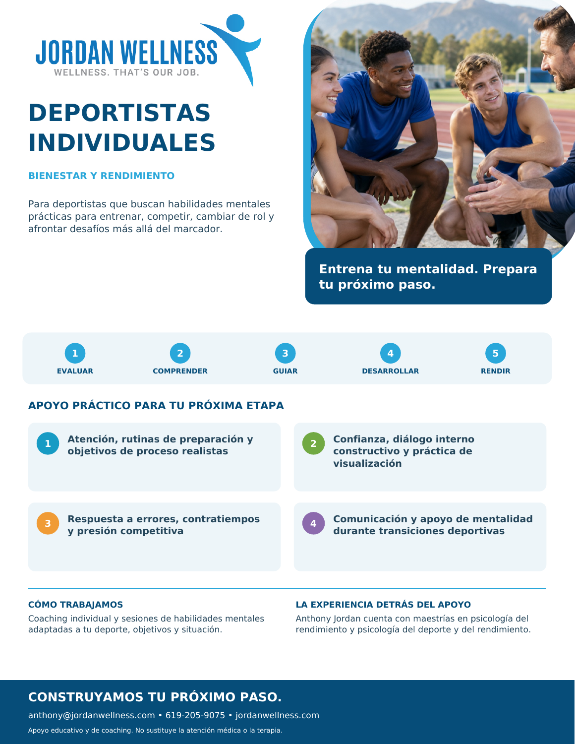 Folleto Jordan Wellness: DEPORTISTAS INDIVIDUALES
